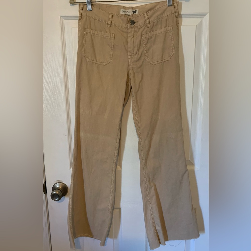 Lost Tan Flare Wide Leg Pants